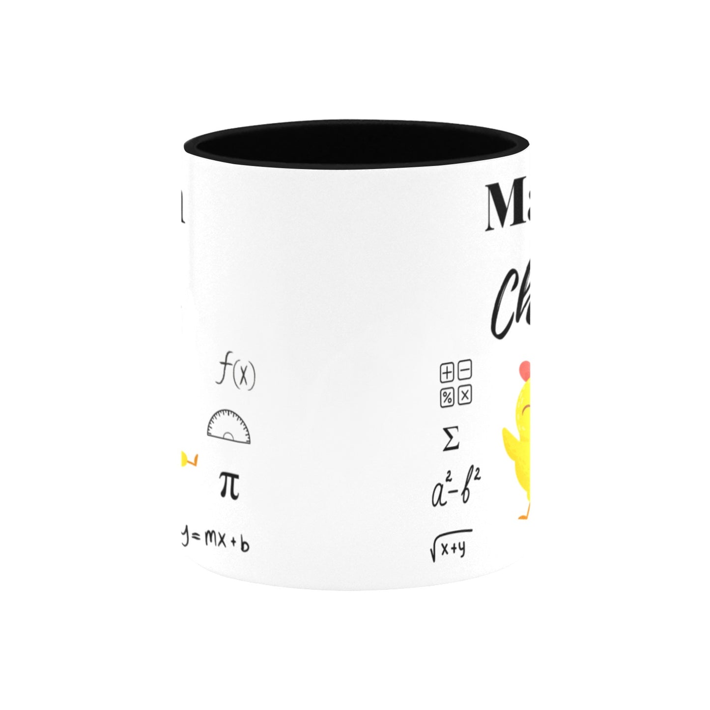 Math Chic Ceramic Mug with Black Interior Color