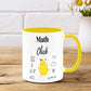 Math Chick Ceramic Mug with Yellow Interior