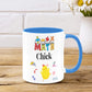 Math Chick Ceramic Mug with Blue Interior