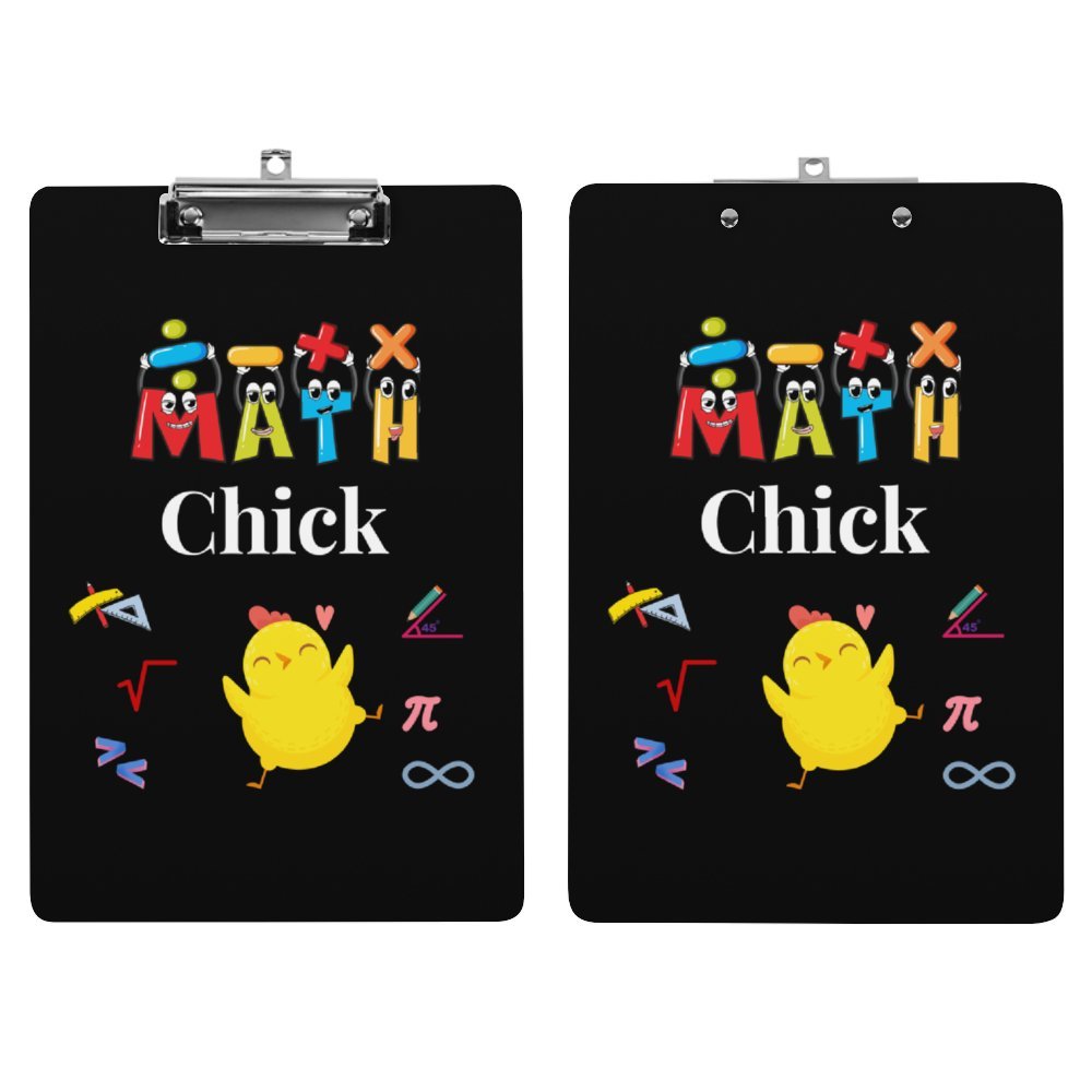 Math Chick Clipboard in Black