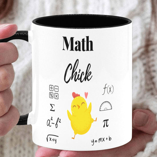 Math Chic Ceramic Mug with Black Interior Color