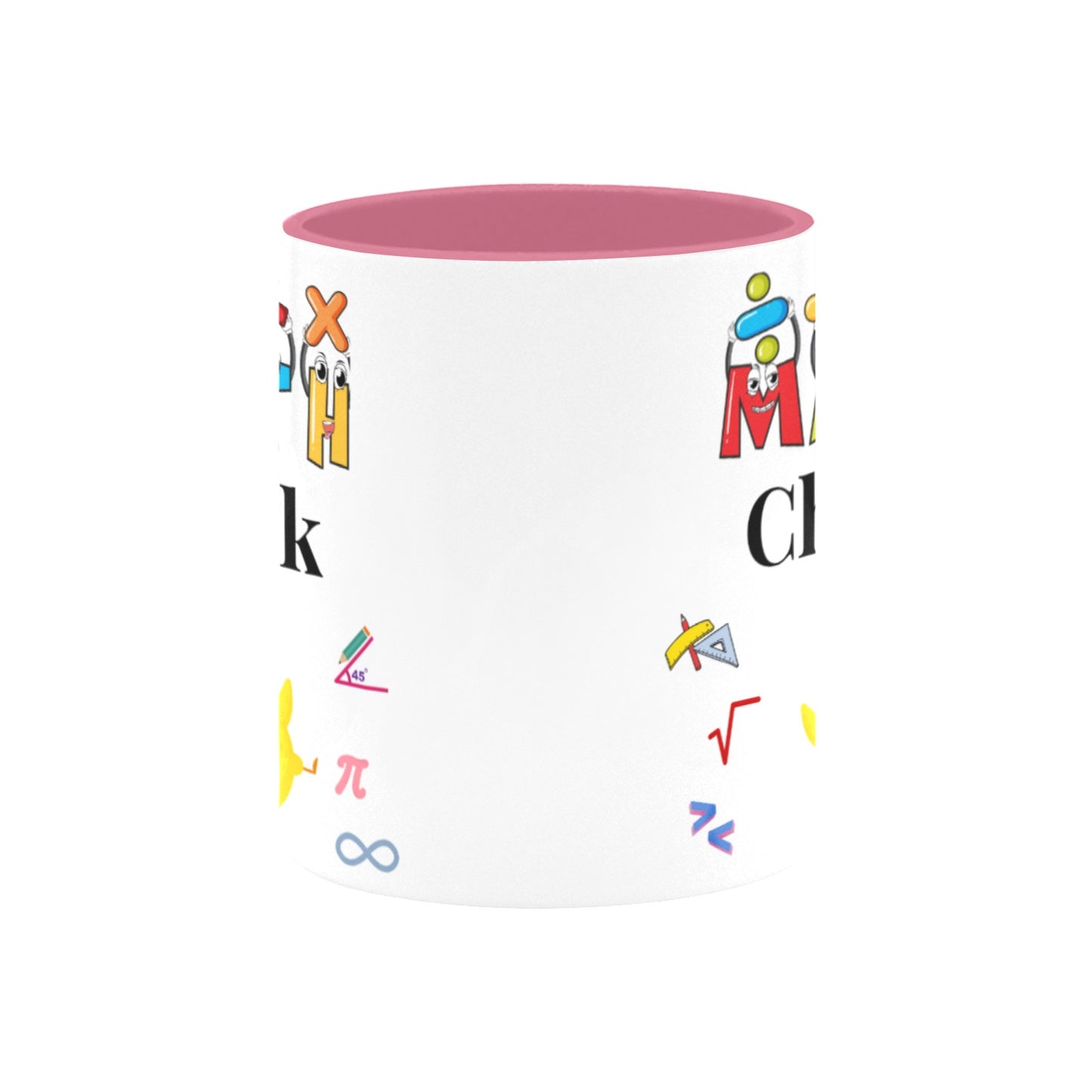 Math Chick Ceramic Mug with Pink Interior