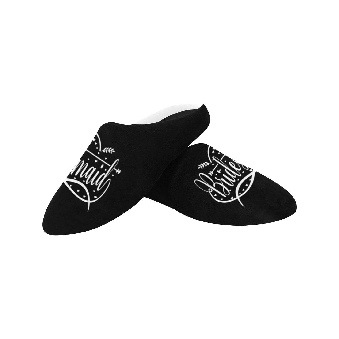 Bridesmaid Black Women's Non-Slip Cotton Slippers