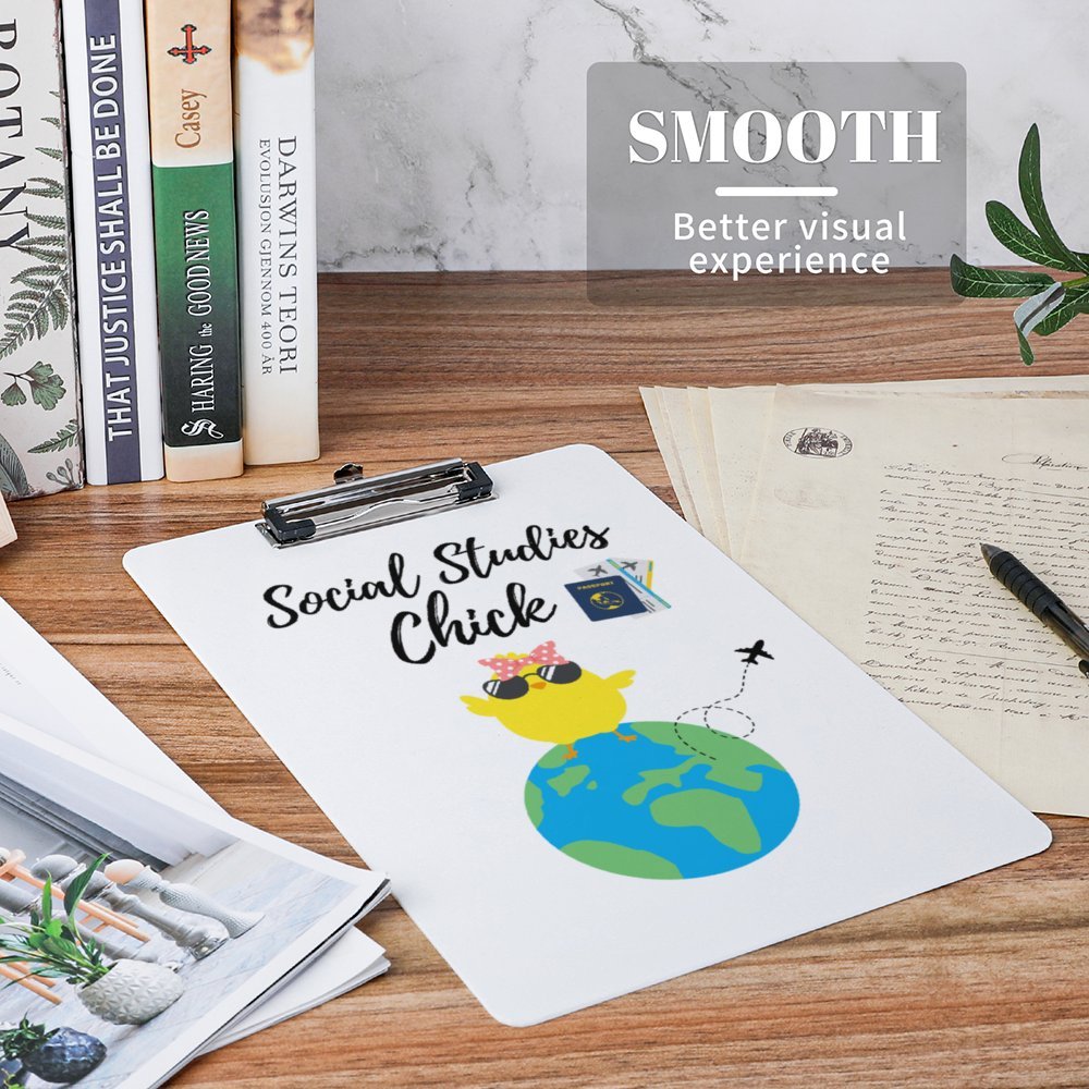 Social Studies Chick Acrylic Clipboard