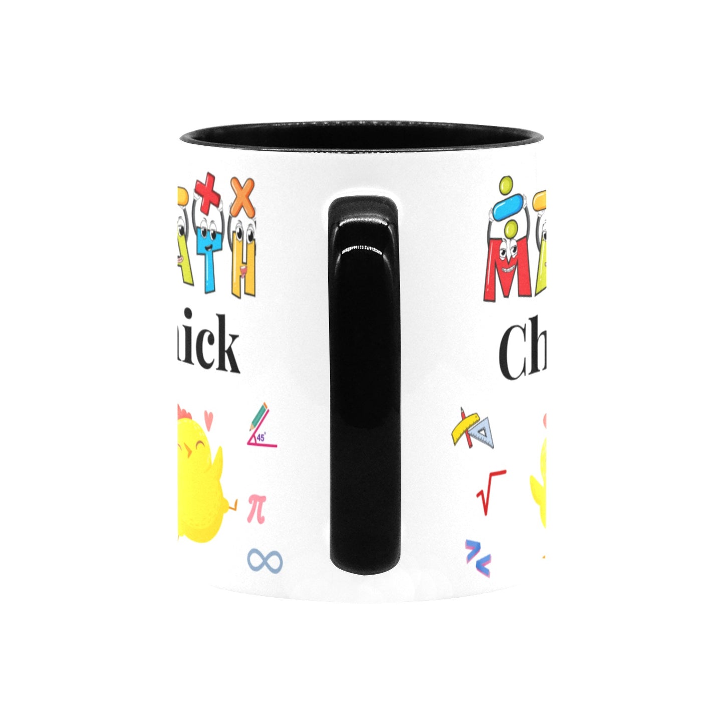 Math Chick Ceramic Mug with Black Interior