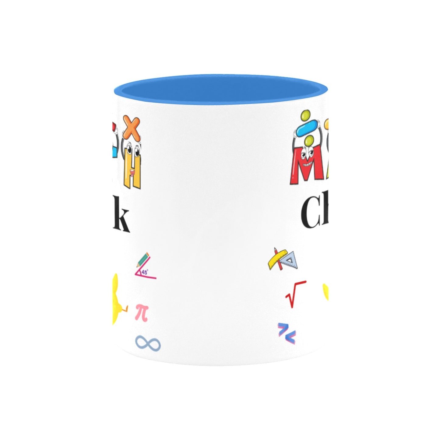 Math Chick Ceramic Mug with Blue Interior