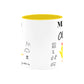 Math Chick Ceramic Mug with Yellow Interior