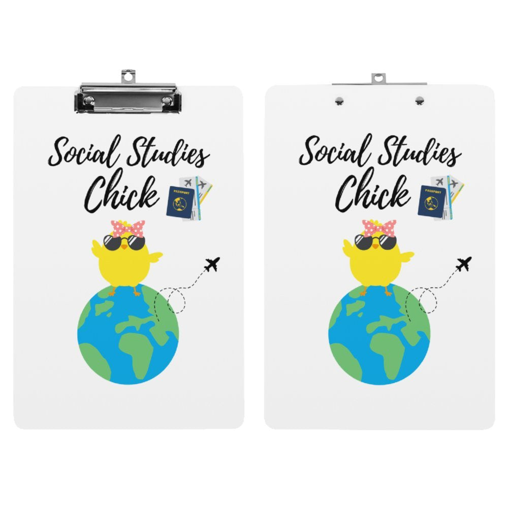 Social Studies Chick Acrylic Clipboard