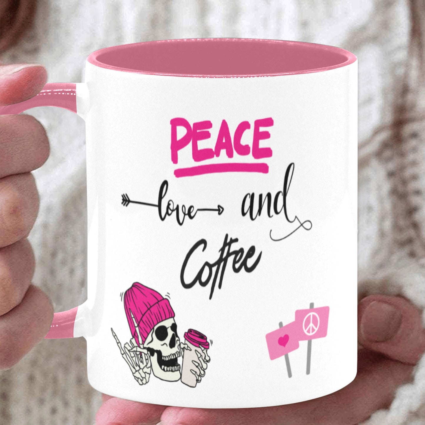 Peace, Love, and Coffee Mug