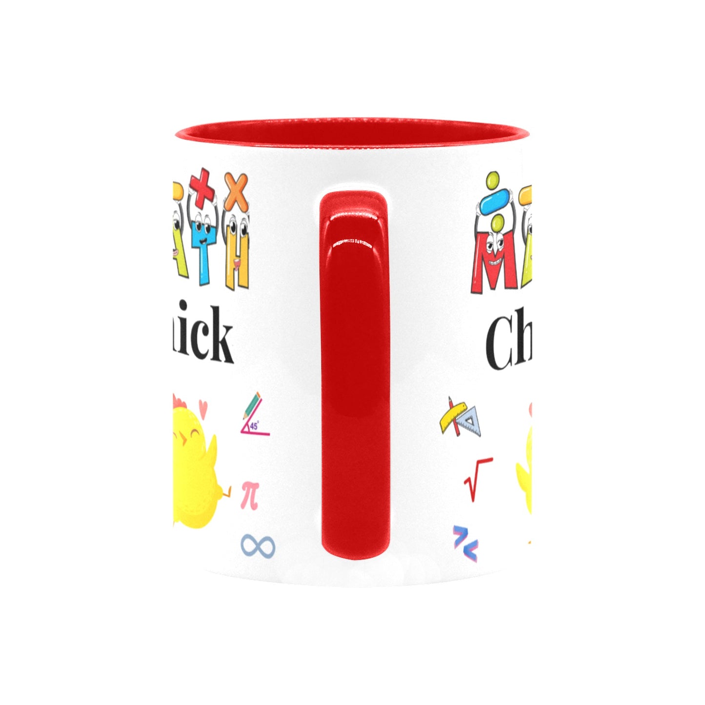 Math Chick Ceramic Mug with Red Interior