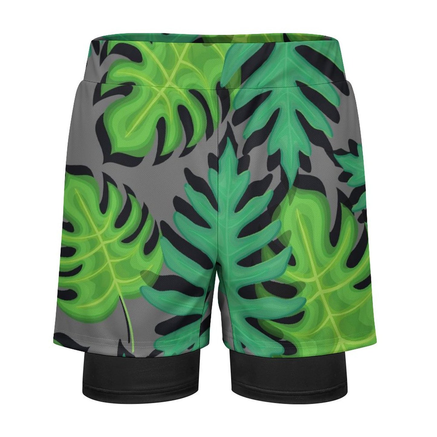 Men's Gym and Beach Shorts| Tropical Gray