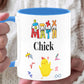 Math Chick Ceramic Mug with Blue Interior