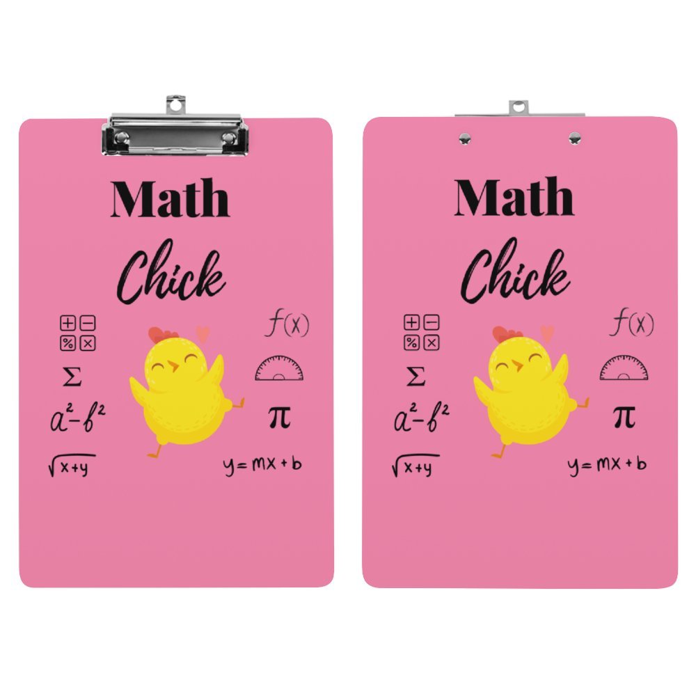 Math Chick Clipboard in Pink