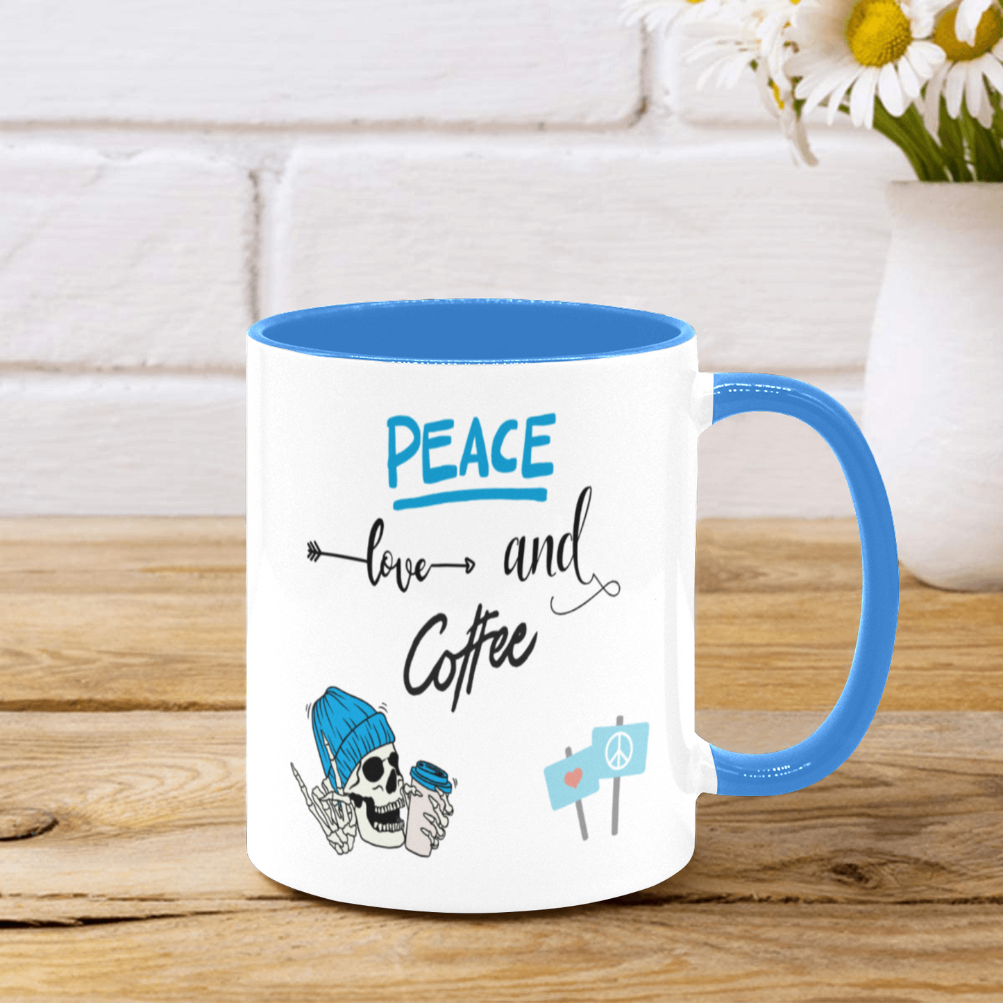 Peace, Love, and Coffee Mug