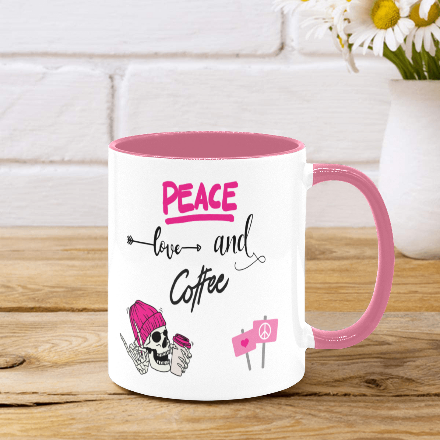 Peace, Love, and Coffee Mug