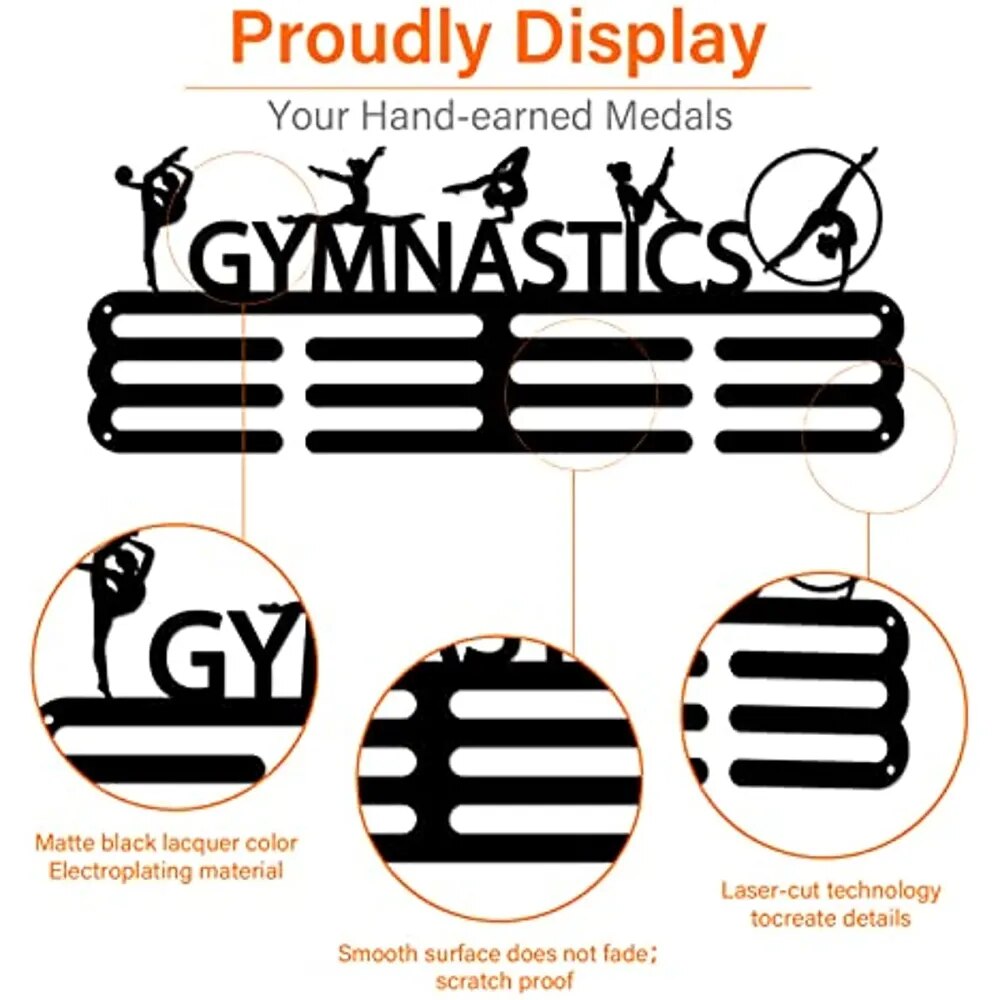 Decorative Gymnastics Medal Display Hanger and Organizer