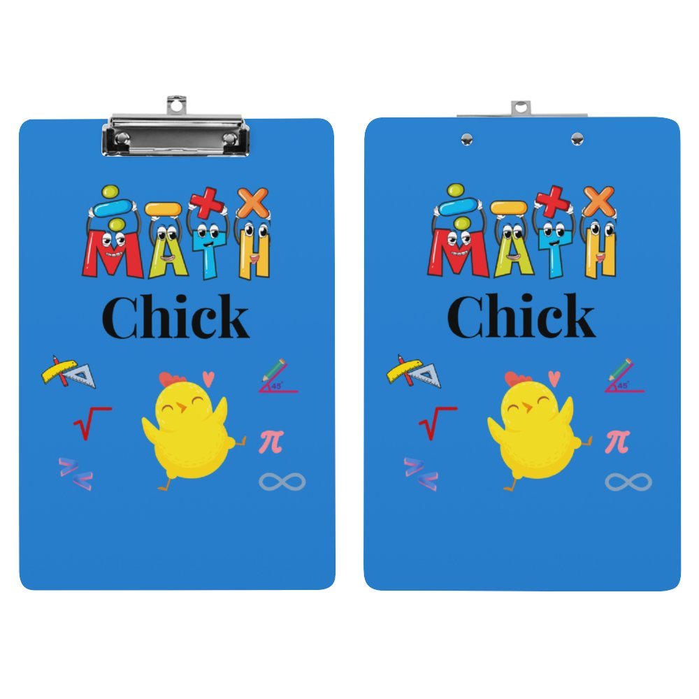 Math Chick Clipboard in Blue