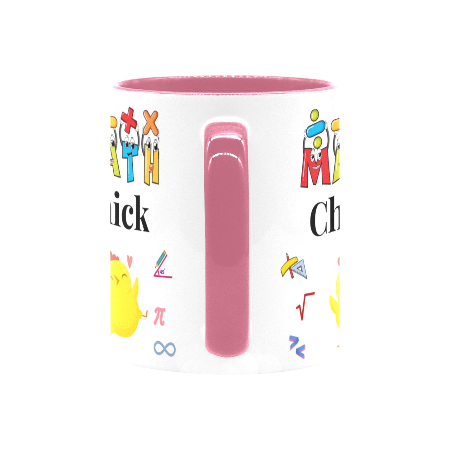 Math Chick Ceramic Mug with Pink Interior