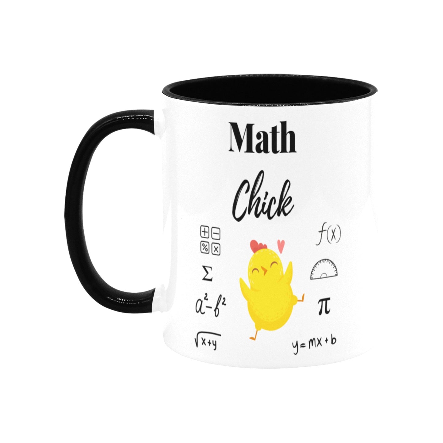 Math Chic Ceramic Mug with Black Interior Color