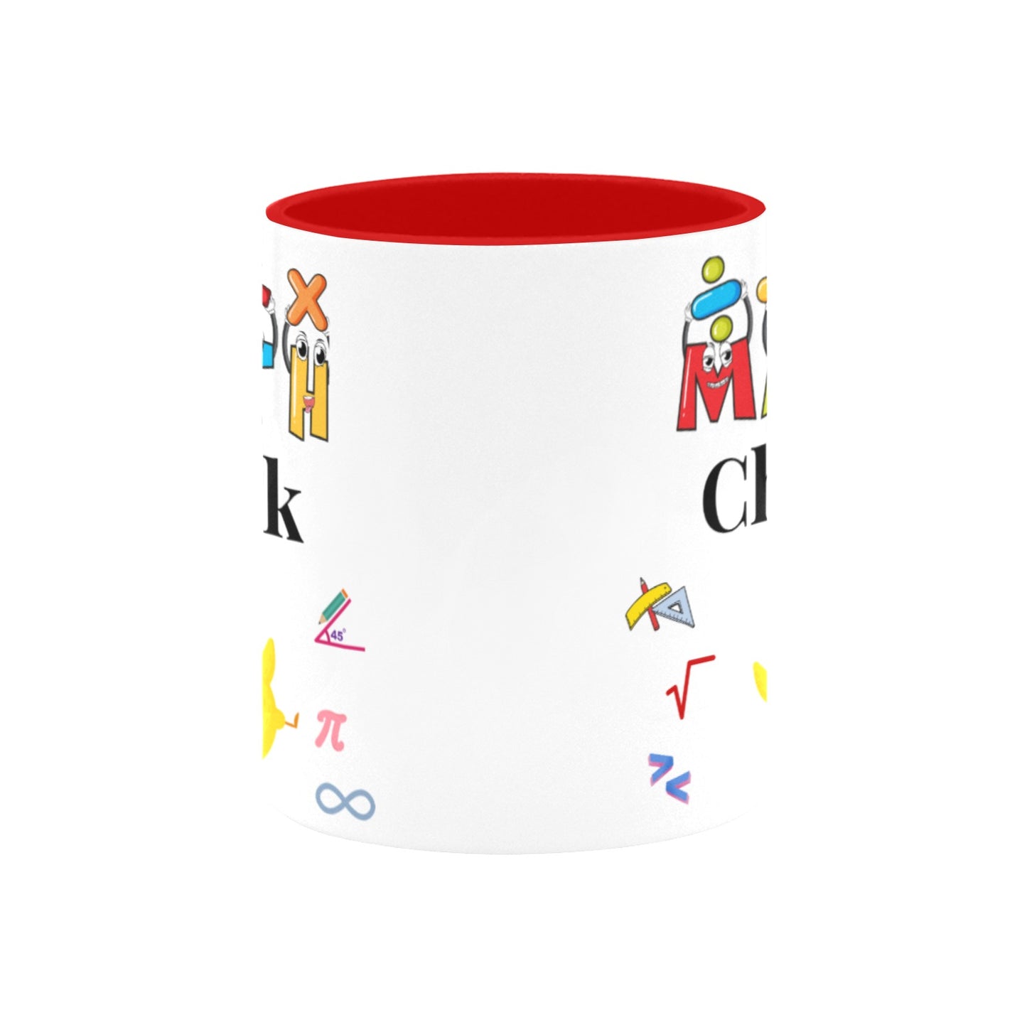 Math Chick Ceramic Mug with Red Interior