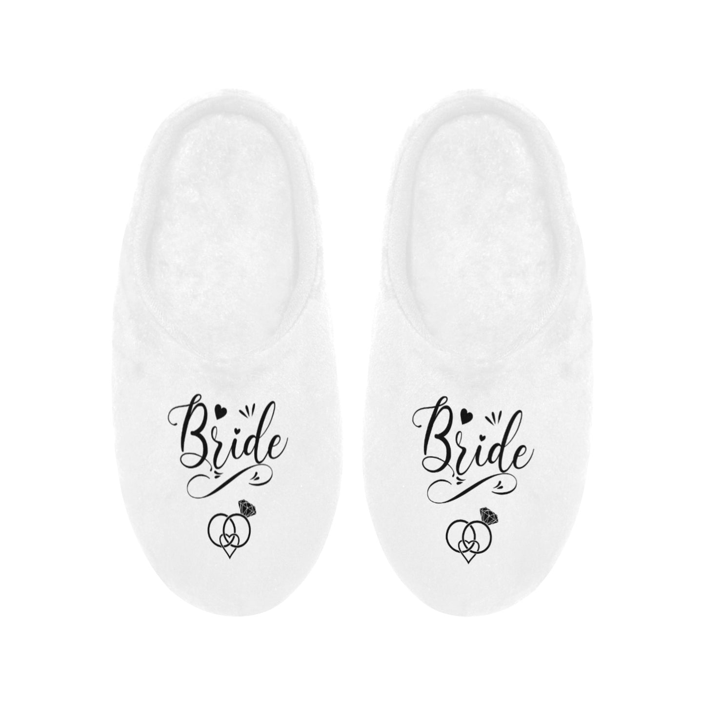 Bride White Women's Non-Slip Cotton Slippers