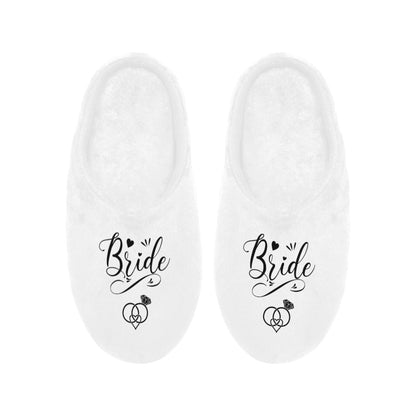 Bride White Women's Non-Slip Cotton Slippers