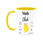 Math Chick Ceramic Mug with Yellow Interior