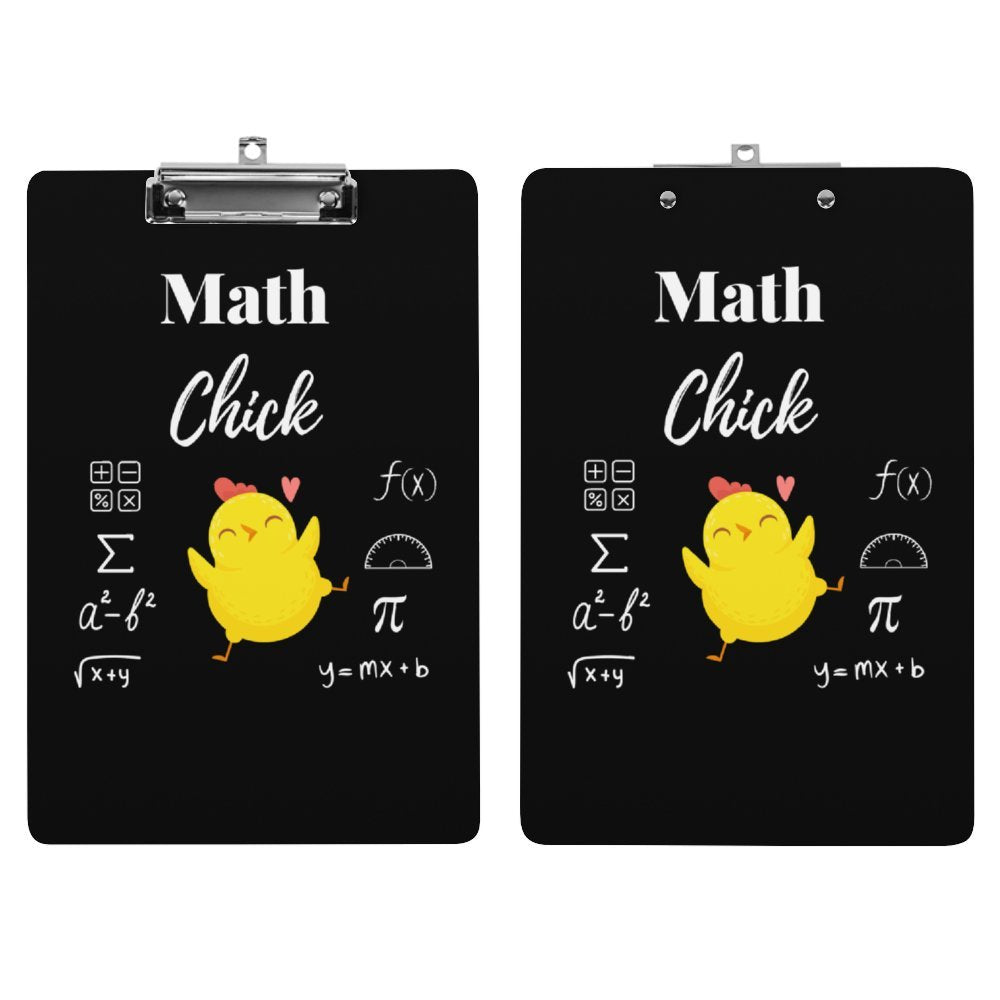 Math Chick Clipboard in Black