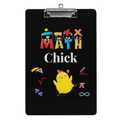 Math Chick Clipboard in Black